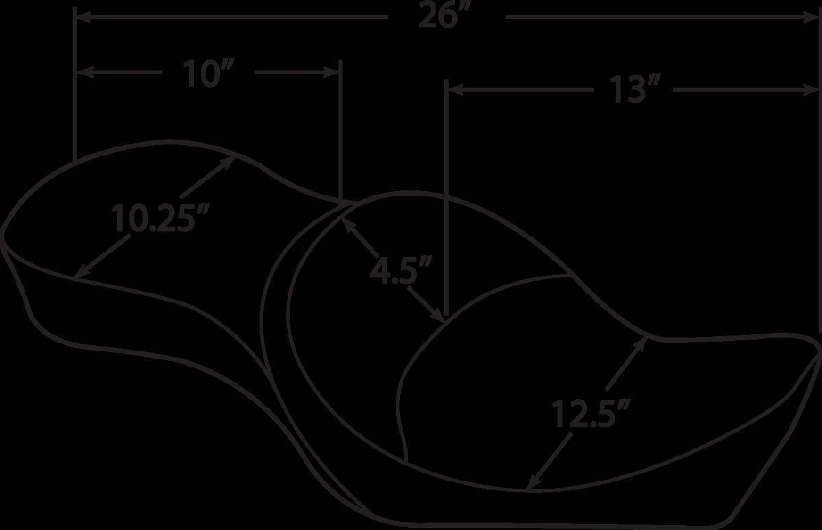 DRAG SPECIALTIES SEATS SEAT LOW-PROFILE DOUBLE BUCKET BLACK 0804-0625