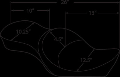 DRAG SPECIALTIES SEATS SEAT LOW-PROFILE DOUBLE BUCKET BLACK 0804-0625