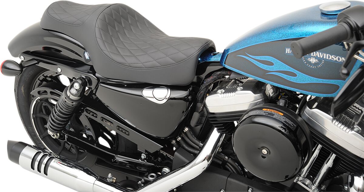 DRAG SPECIALTIES SEATS SEAT CABALLERO 2 UP DIAMOND STYLE BLACK 0804-0669