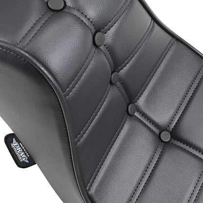 DRAG SPECIALTIES SEATS SEAT MINI KING AND QUEEN REAR 2-UP VINYL BLACK 0805-0093