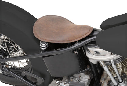 DRAG SPECIALTIES SEATS SEAT SPRING SOLO SMALL LOW-PROFILE FRONT SOLO LEATHER DISTRESSED BROWN 0806-0039