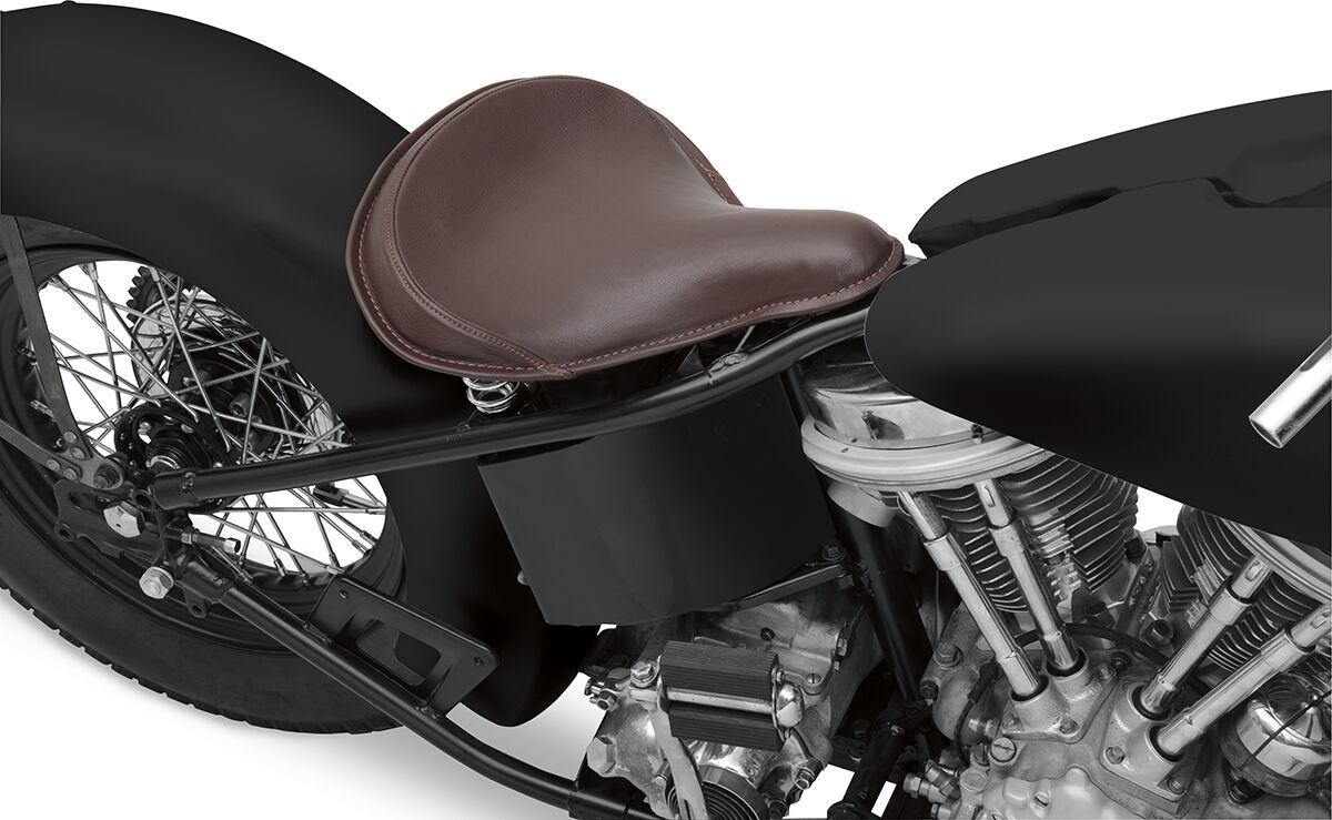 DRAG SPECIALTIES SEATS SEAT SPRING SOLO LARGE FRONT SOLO LEATHER BROWN 0806-0049