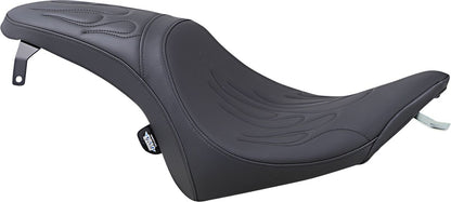 DRAG SPECIALTIES SEATS SEAT PREDATOR FRONT SMOOTH SOLAR-REFLECTIVE LEATHER BLACK 0810-1597