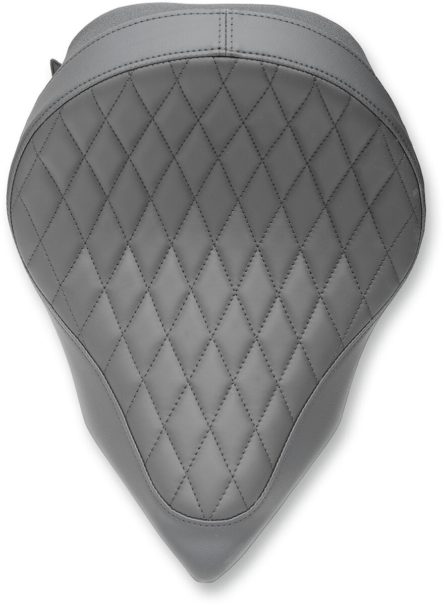 DRAG SPECIALTIES SEATS SEAT FRONT SOLO SOLAR-REFLECTIVE LEATHER BLACK 0810-1601