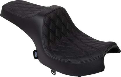 DRAG SPECIALTIES SEATS Predator III Seat - Vinyl - Double Diamond - Black Stitch - Challenger 4718B