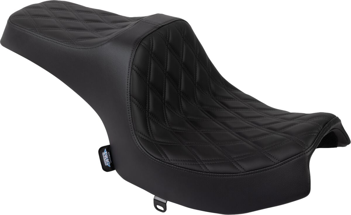 DRAG SPECIALTIES SEATS Predator III Seat - Solar Leather - Double Diamond - Black Stitch - Challenger 4718F
