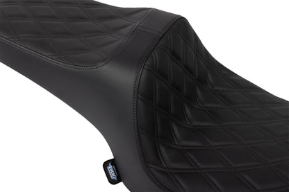 DRAG SPECIALTIES SEATS Predator III Seat - Solar Leather - Double Diamond - Black Stitch - Challenger 4718F
