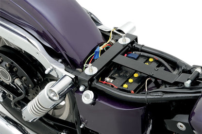 DRAG SPECIALTIES SEATS MOUNT KIT FRONT FOR SPRING SOLO SEATS STEEL BLACK 0820-0042