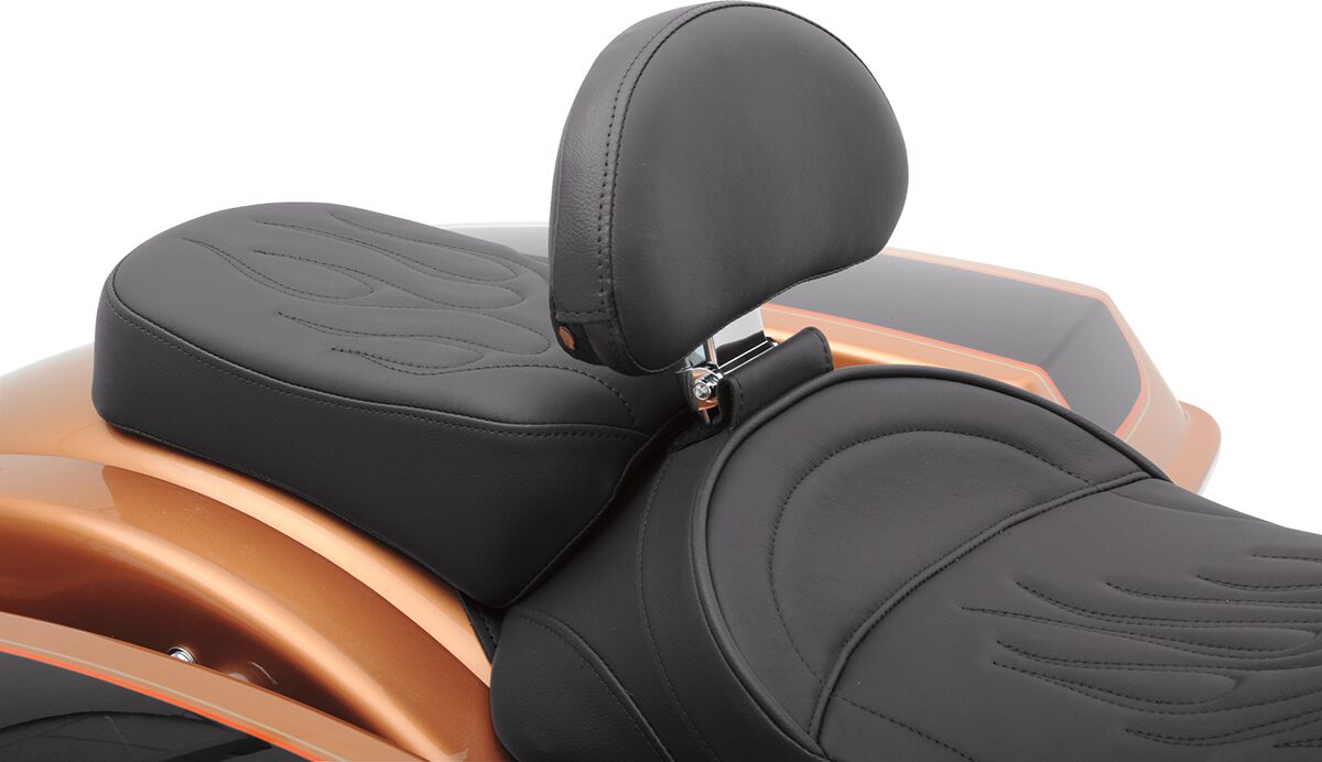 DRAG SPECIALTIES SEATS BACKREST EZ GLIDE II SMALL DRIVER PLAIN VINYL BLACK 0822-0133