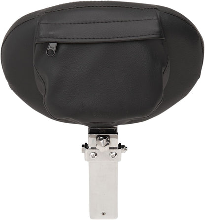 DRAG SPECIALTIES SEATS BACKREST EZ GLIDE II LARGE DRIVER OVAL LEATHER BLACK 0822-0154