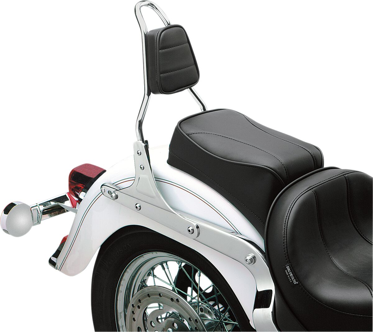 DRAG SPECIALTIES SEATS BACKREST PADS TAPERED STITCH FOR ROUND SISSY BARS 0822-0338