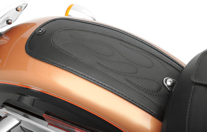 DRAG SPECIALTIES SEATS FENDER PROTECTOR FENDER SKINS REAR FLAME STITCH VINYL BLACK 1405-0137