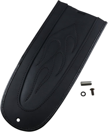 DRAG SPECIALTIES SEATS FENDER PROTECTOR FENDER SKINS REAR FLAME STITCH VINYL BLACK 1405-0149