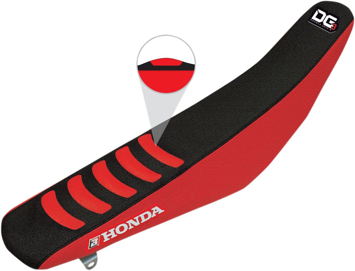 BLACKBIRD RACING DOUBLE GRIP 3 SEAT COVER RED/BLACK 1134H