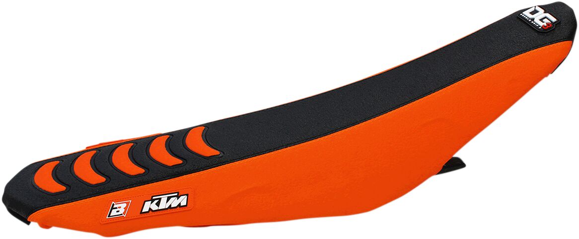 BLACKBIRD RACING DOUBLE GRIP 3 SEAT COVER ORANGE/BLACK 1521H