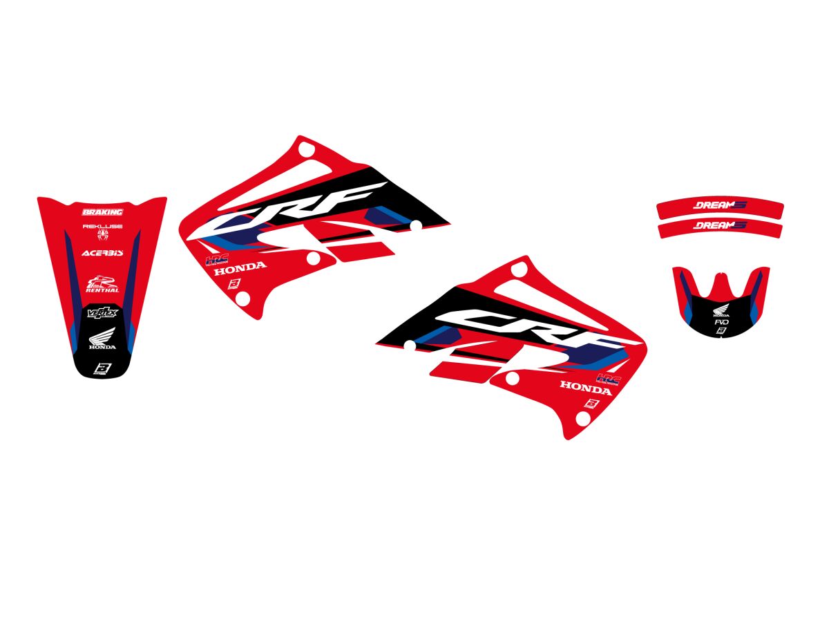 BLACKBIRD RACING GRAPHIC KIT DREAM 5 CRF450 02-04 2137AB
