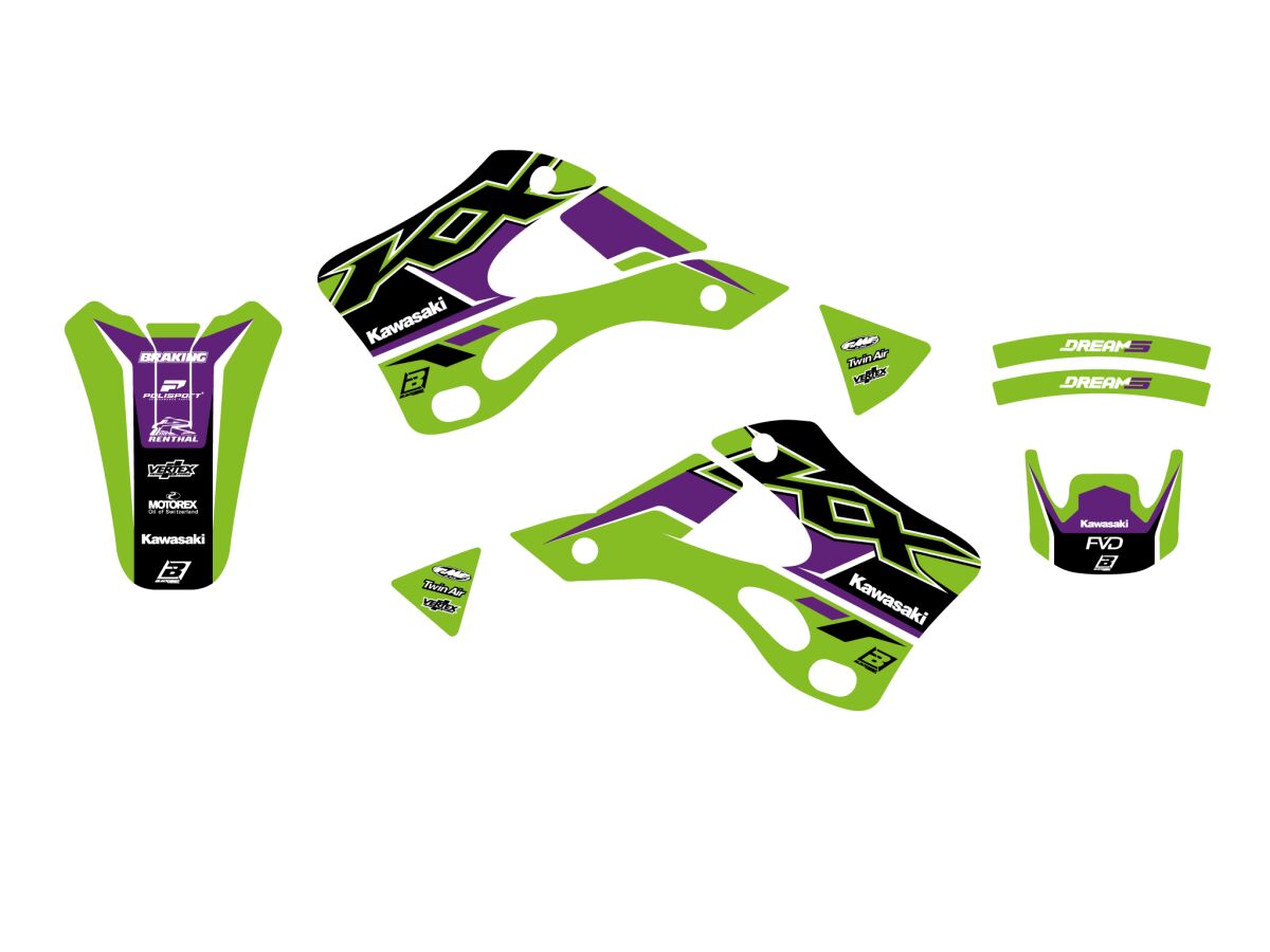BLACKBIRD RACING GRAPHIC KIT DREAM 5 KX125 99-02 2409AB