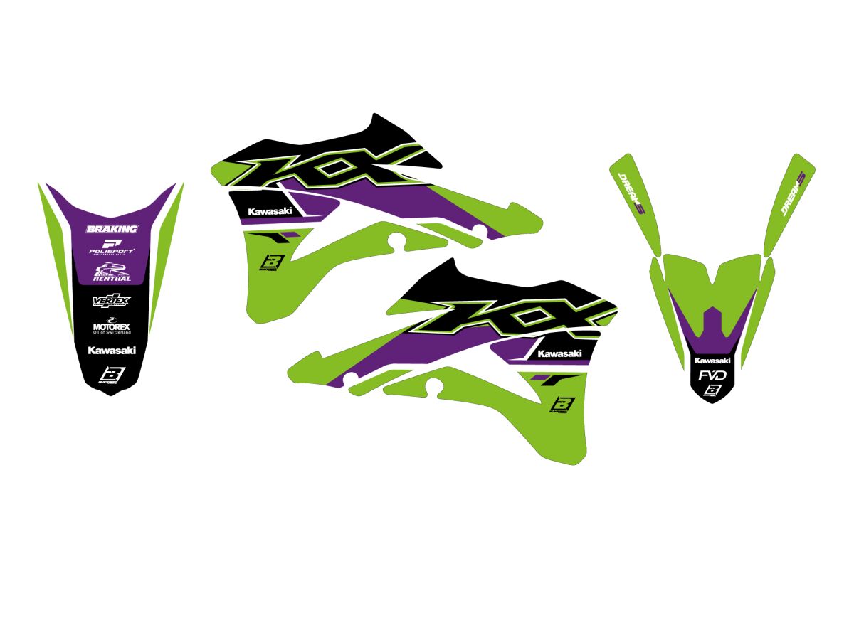 BLACKBIRD RACING GRAPHIC KIT DREAM 5 KX85 14-19 2422AB