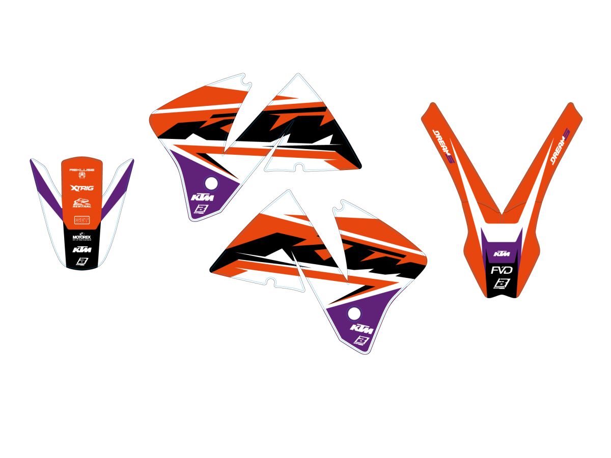 BLACKBIRD RACING GRAPHIC KIT DREAM 5 EXC 01-02 2514AB