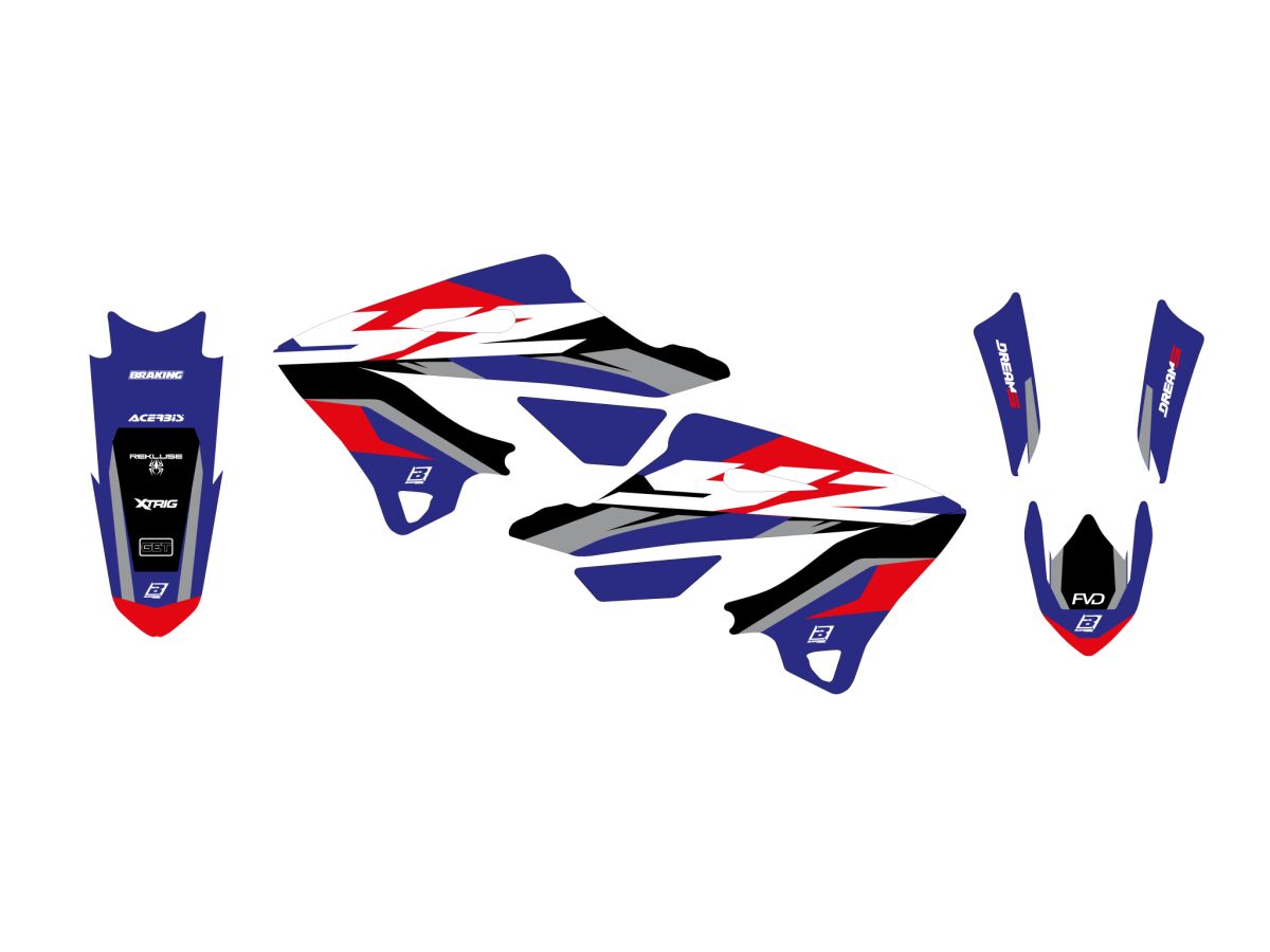 BLACKBIRD RACING GRAPHIC KIT DREAM 5 YZ 125/250 22- 2250AB