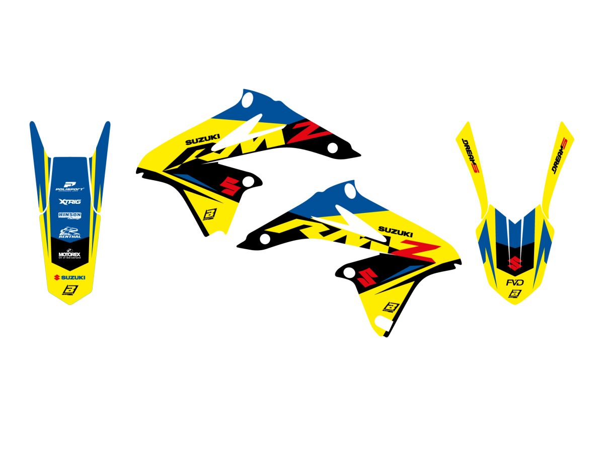 BLACKBIRD RACING GRAPHIC KIT DREAM 5 RMZ250 10-18 2319AB