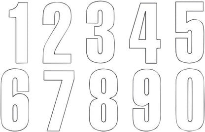BLACKBIRD RACING THREE SERIES NUMBER #0 ADHESIVE 3 PACK WHITE 5047/10/0