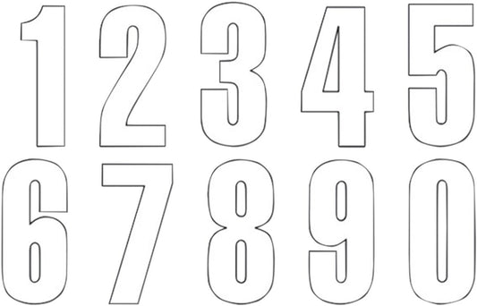 Blackbird Racing Three Series Number #1 Adhesive 3 Pack White 5047/10/1