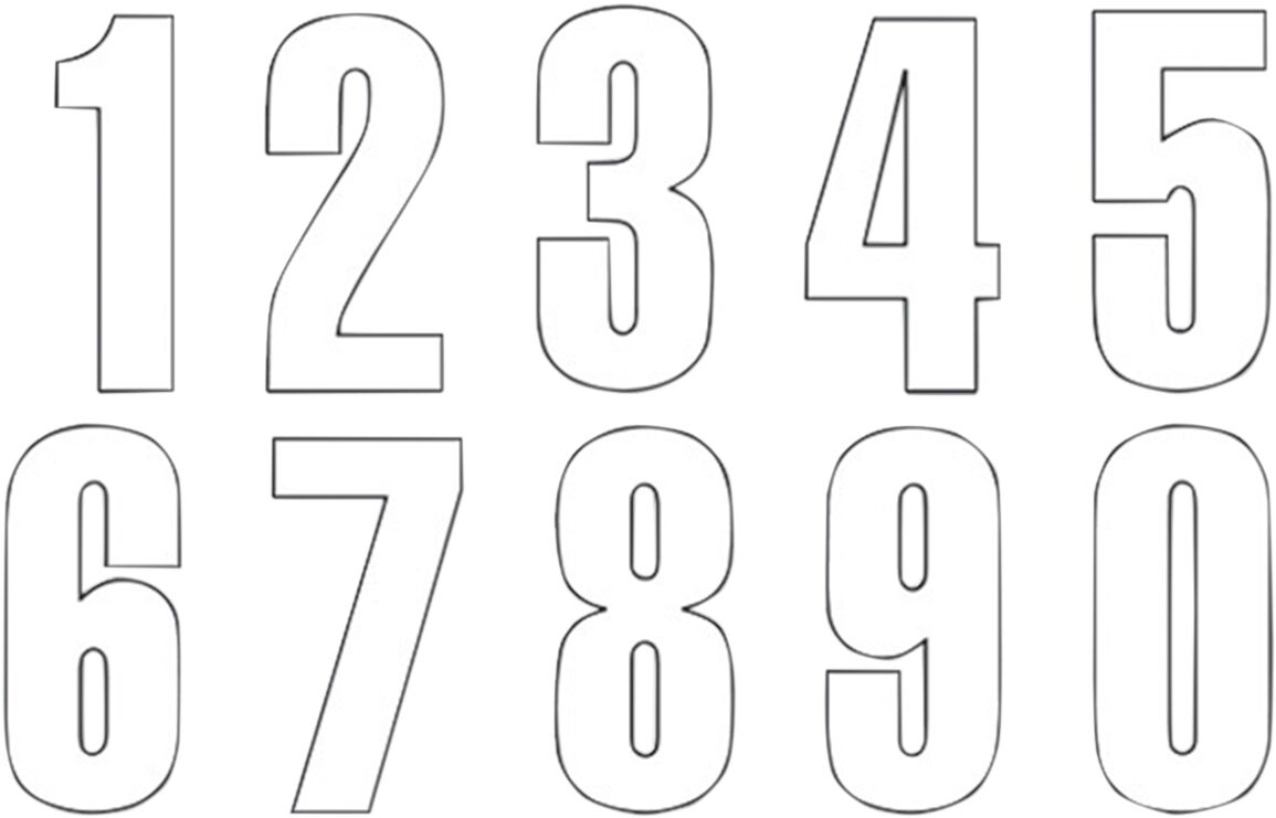 BLACKBIRD RACING THREE SERIES NUMBER #5 ADHESIVE 3 PACK WHITE 5047/10/5