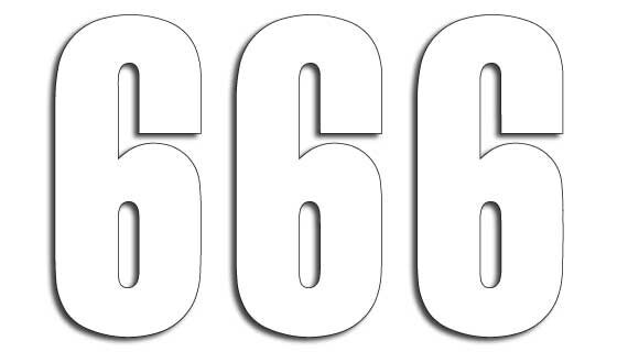 BLACKBIRD RACING THREE SERIES NUMBER #6 ADHESIVE 3 PACK WHITE 5047/10/6