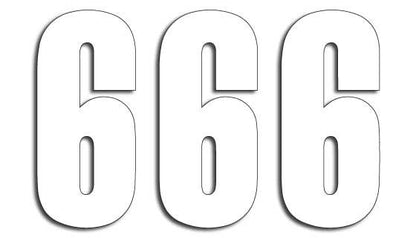 BLACKBIRD RACING THREE SERIES NUMBER #6 ADHESIVE 3 PACK WHITE 5047/10/6