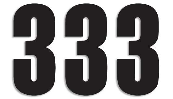 BLACKBIRD RACING THREE SERIES NUMBER #3 ADHESIVE 3 PACK BLACK 5047/20/3