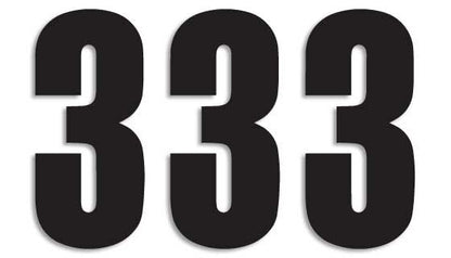 BLACKBIRD RACING THREE SERIES NUMBER #3 ADHESIVE 3 PACK BLACK 5047/20/3