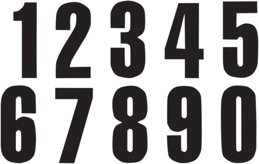 Blackbird Racing Three Series Number #4 Adhesive 3 Pack Black 5047/20/4