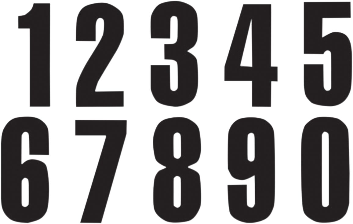 BLACKBIRD RACING THREE SERIES NUMBER #6 ADHESIVE 3 PACK BLACK 5047/20/6