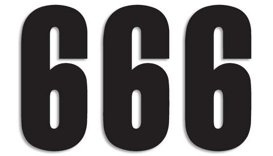 BLACKBIRD RACING THREE SERIES NUMBER #6 ADHESIVE 3 PACK BLACK 5047/20/6
