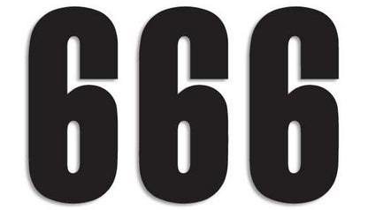 BLACKBIRD RACING THREE SERIES NUMBER #6 ADHESIVE 3 PACK BLACK 5047/20/6