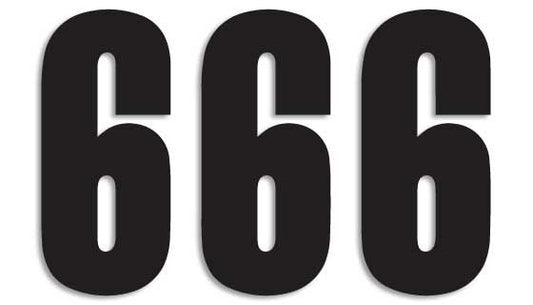 Blackbird Racing Three Series Number #6 Adhesive 3 Pack Black 5047/20/6