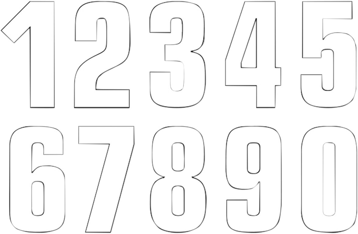 BLACKBIRD RACING TWO SERIES NUMBER #1 ADHESIVE 3 PACK WHITE 5048/10/1