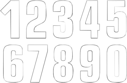 BLACKBIRD RACING TWO SERIES NUMBER #1 ADHESIVE 3 PACK WHITE 5048/10/1