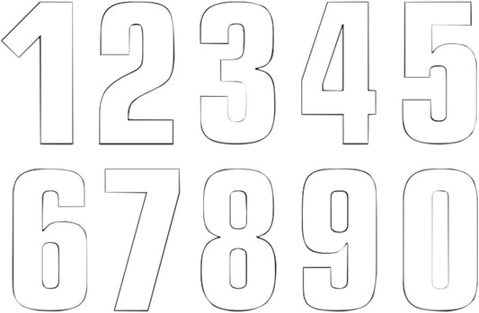 Blackbird Racing Two Series Number #3 Adhesive 3 Pack White 5048/10/3