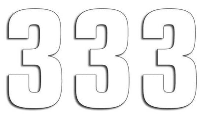 BLACKBIRD RACING TWO SERIES NUMBER #3 ADHESIVE 3 PACK WHITE 5048/10/3