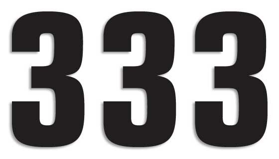 BLACKBIRD RACING TWO SERIES NUMBER #3 ADHESIVE 3 PACK BLACK 5048/20/3