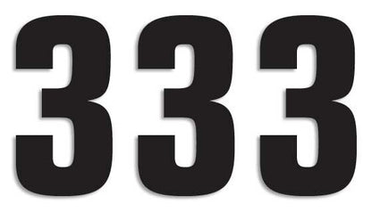 BLACKBIRD RACING TWO SERIES NUMBER #3 ADHESIVE 3 PACK BLACK 5048/20/3