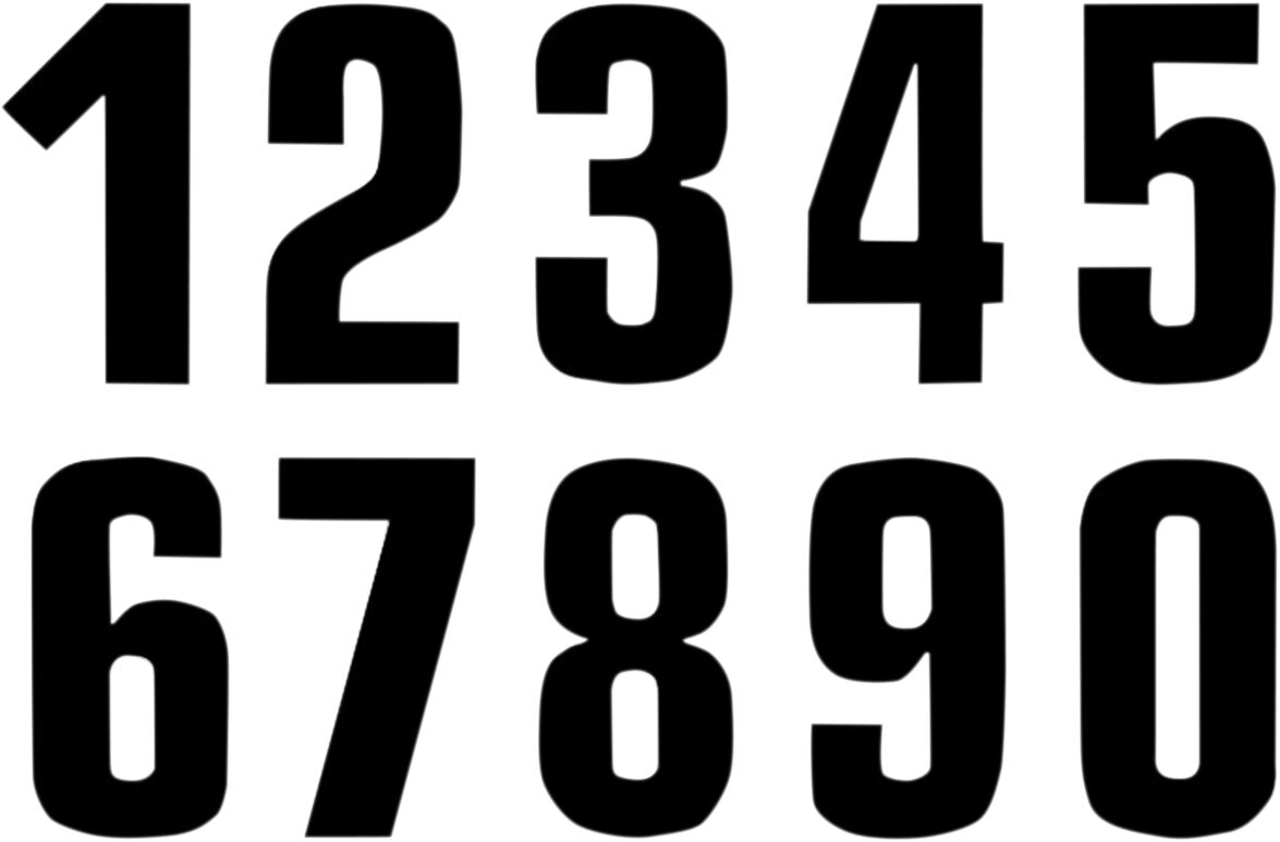 BLACKBIRD RACING TWO SERIES NUMBER #8 ADHESIVE 3 PACK BLACK 5048/20/8