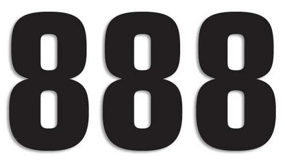 BLACKBIRD RACING TWO SERIES NUMBER #8 ADHESIVE 3 PACK BLACK 5048/20/8