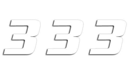 BLACKBIRD RACING ONE SERIES NUMBER #3 ADHESIVE 3 PACK WHITE 5049/10/3