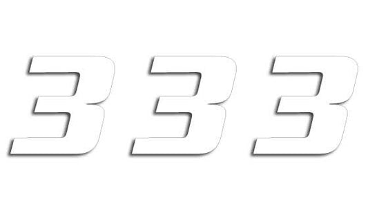 Blackbird Racing One Series Number #3 Adhesive 3 Pack White 5049/10/3