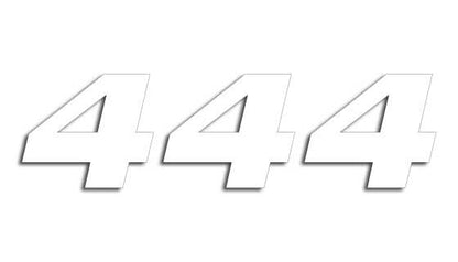 BLACKBIRD RACING ONE SERIES NUMBER #4 ADHESIVE 3 PACK WHITE 5049/10/4
