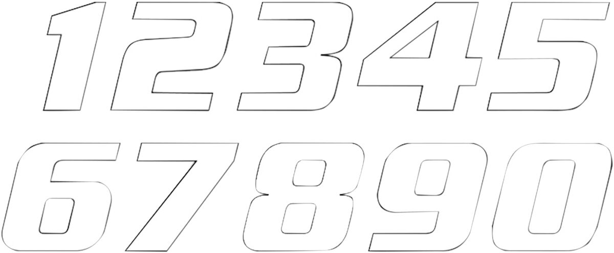 BLACKBIRD RACING ONE SERIES NUMBER #6 ADHESIVE 3 PACK WHITE 5049/10/6