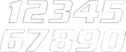 BLACKBIRD RACING ONE SERIES NUMBER #6 ADHESIVE 3 PACK WHITE 5049/10/6